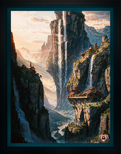 The Tylenian City Of Belemzorn Astounding AI Concept Architectural Landscape Art by Xzendor7