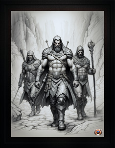 Titans Of The Quest Mysterious AI Concept Art Illustration by Xzendor7