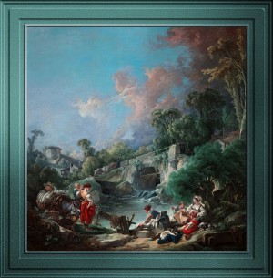 Washerwomen by Francois Boucher Old Masters Fine Art Reproduction