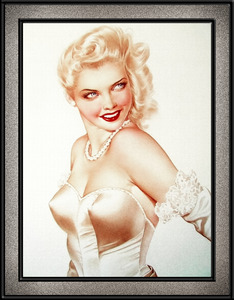 White Satin by Alberto Vargas Pin-Up Girl Vintage Artwork