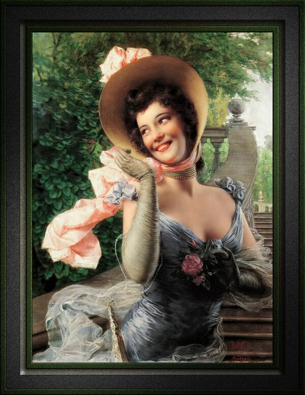 Portrait of a Lady by Gaetano Bellei Vintage Xzendor7 Old Masters Reproductions by xzendor7