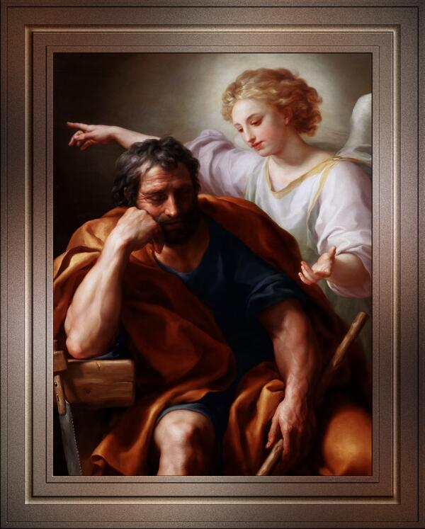 The Dream of St. Joseph by Anton Raphael Mengs Remastered Xzendor7 Classical Fine Art Old Masters Reproductions by xzendor7
