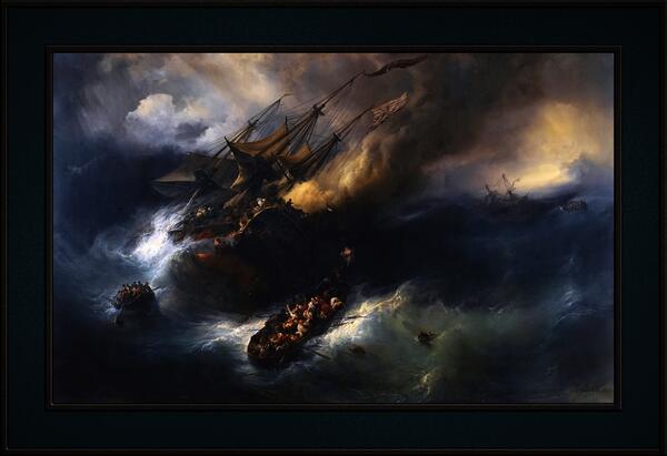 The Loss Of The Indiaman Kent by Theodore Gudin Classical Fine Art Xzendor7 Old Masters Reproductions Print