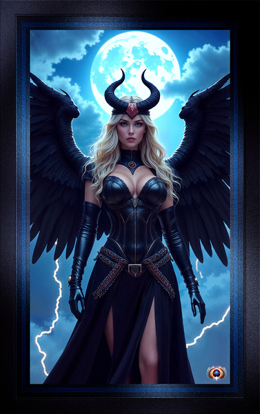 Gothic Fantasy Portrait Of Mitera The Dark Angel Of Obsidian Enthralling AI Concept Art by Xzendor7 by xzendor7
