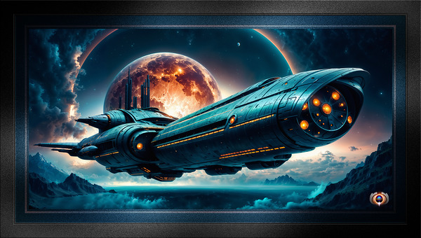 Thalassa Ardentia Emergence From Orlence Dimensional Gate Astonishing AI Concept Art by Xzendor7 Print