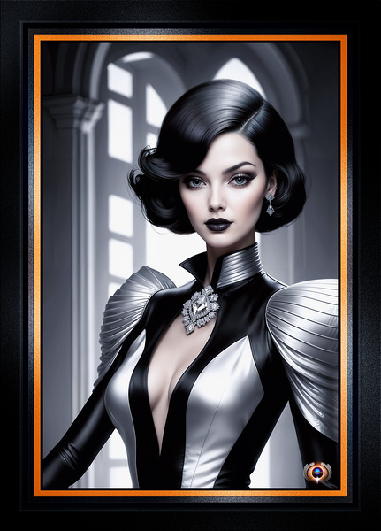 The Mysterious Classic Allure Of Sabianna Bellarosa Gorgeous AI Concept Art by Xzendor7 Print