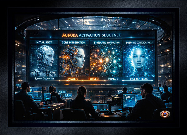 The Aurora Project: Witnessing The Birth Of Etai Talis Awe-InspiringAI Concept Art by Xzendor7 Print