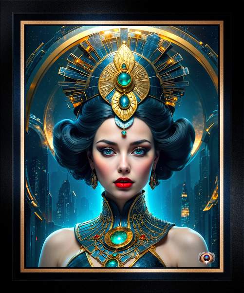 Regal Portrait Of The Enigmatic Beauty Gwendolyn Mathilde Of Capliff Captivating AI Concept Art by Xzendor7 by xzendor7