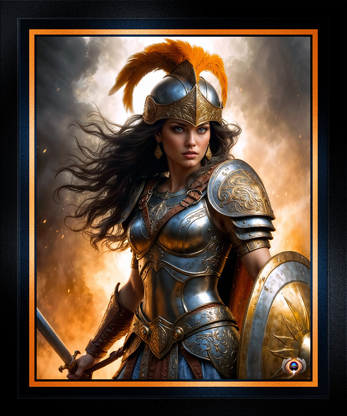 A Warriors Portrait Of Aurelia Valeriana In The Face Of Battle Mesmerizing AI Concept Art by Xzendor7 by xzendor7