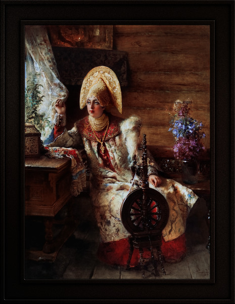 A Boyarina Beauty by Konstantin Makovsky Remastered Xzendor7 Classical Fine Art Old Masters Reproductions by xzendor7