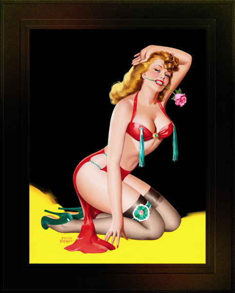 A Single Rose by Peter Driben Remastered Vintage Art Xzendor7 Reproductions by xzendor7