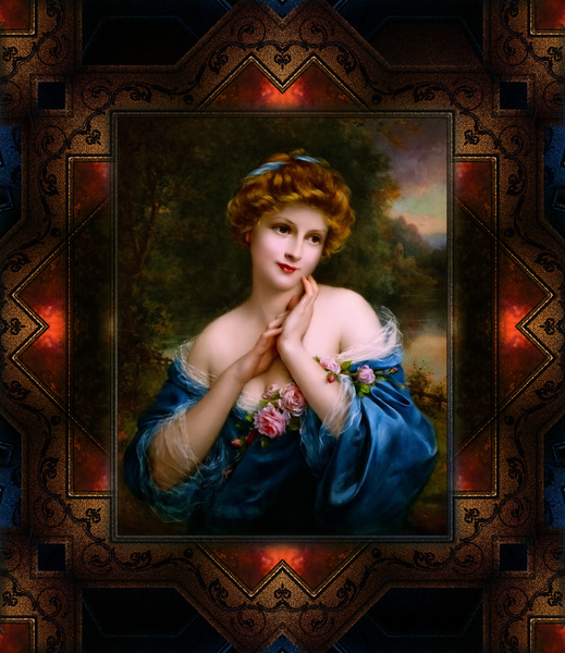 A Summer Rose The Golden Peaks by Francois Martin-Kavel Vintage Fine Art Xzendor7 Old Masters Reproductions Print