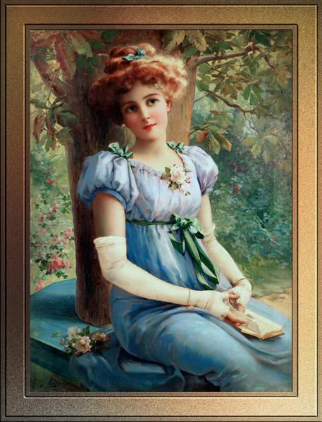A Sweet Glance by Emile Vernon Fine Art Xzendor7 Old Masters Reproductions Print