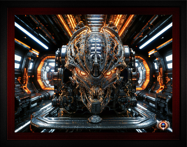 Activation Of An Alien Artifact Breathtaking AI Concept Art by Xzendor7 Print