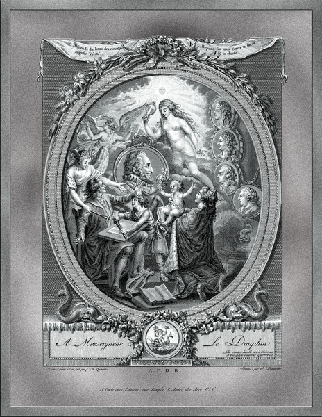 Allegory in Honor of Henri IV by Francois  Queverdo Remastered Xzendor7 Classical Fine Art Old Masters Reproductions by xzendor7