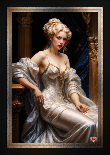 An Elegant Victorian Lady In A White Silk Dress Stunning AI Concept Art by Xzendor7 by xzendor7