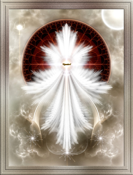 Angel Wings Snowflake Fractal Art Composition by Xzendor7 by xzendor7