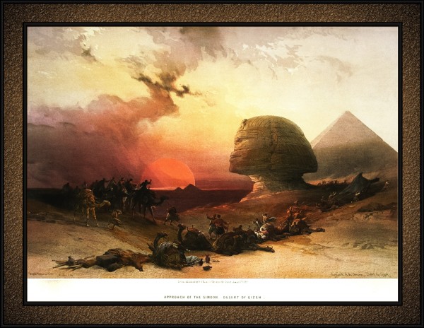 Approach of the Simoom Lithograph by Louis Haghe Old Masters Classical Fine Art Reproduction by xzendor7