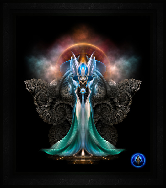 Arsencia Battle Dress PXT Fractal Art Sci-Fantasy Portrait by Xzendor7 by xzendor7