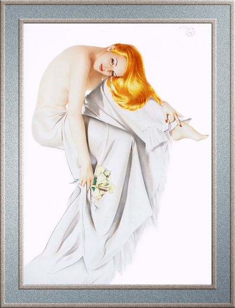 Art Deco Glamour Girl by Alberto Vargas Remastered Vintage Retro Xzendor7 Art Reproductions by xzendor7