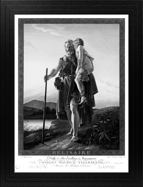 Belisarius Engraving by Baron Auguste Desnoyers Remastered Xzendor7 Classical Fine Art Old Masters Reproductions by xzendor7