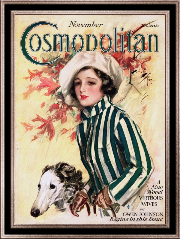 Cosmopolitan Front Cover November 1917 by Harrison Fisher Old Masters Classical Art Reproduction by xzendor7