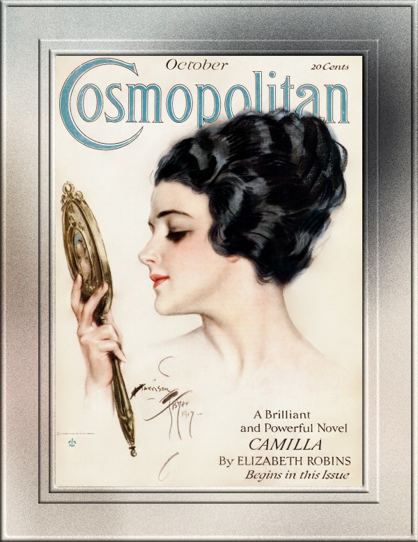Cosmopolitan Front Cover October 1917 by Harrison Fisher Fine Art Old Masters Reproduction by xzendor7
