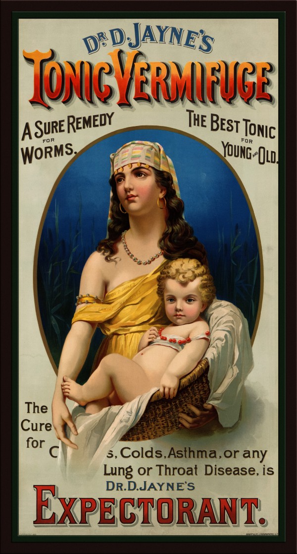 Dr D. Jaynes Tonic Vermifuge by Knapp & Co. Vintage Poster Art Advertisement by xzendor7