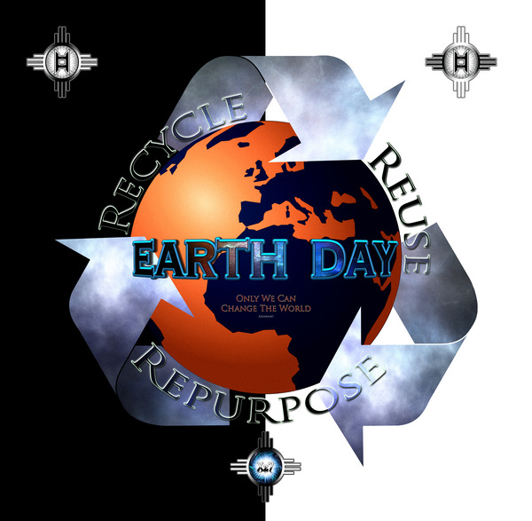 Earth Day Change The World vII by Xzendor7 Digital Typography Art by xzendor7