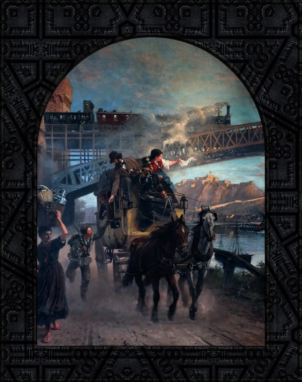 Railway Bridge by Paul Friedrich Meyerheim Old Masters Fine Art Reproduction Print