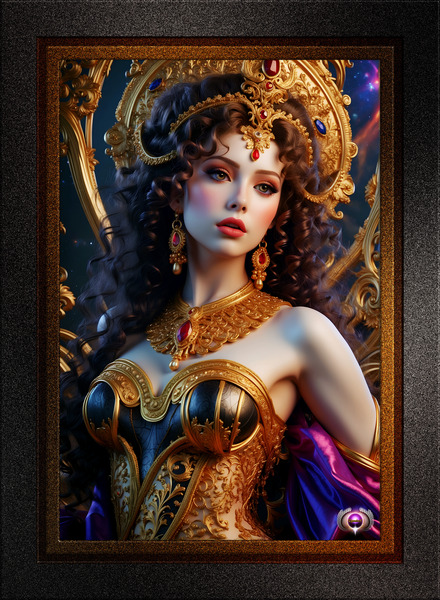Empress Of The Kalimarini Gorgeous AI Concept Art by Xzendor7  Print