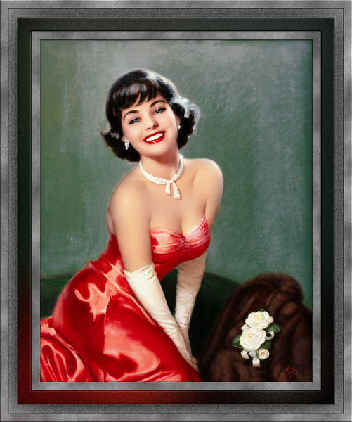 Evening Glamour by Walt Otto Vintage Xzendor7 Old Masters Reproductions Print