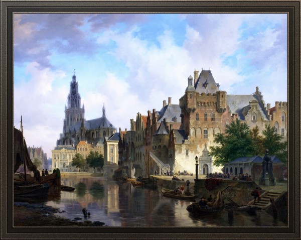 Fantasy Cityscape With The Mauritshuis by Bartholomeus van Hove Print
