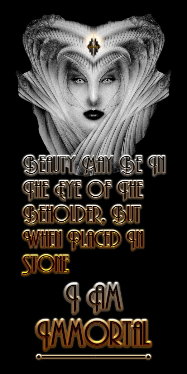 Beauty Immortal Fractal Typography Design by xzendor7