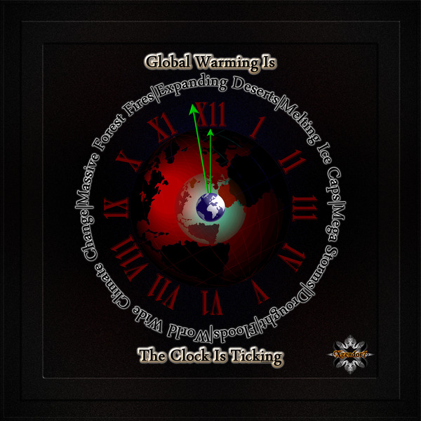 Global Warming The Clock Is Ticking Typography Design Graphic Art by Xzendor7 by xzendor7