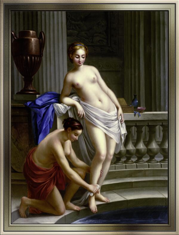 Greek Woman at the Bath by Joseph-Marie Vien Print
