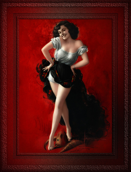 Hat Dance by Rolf Armstrong Remastered Xzendor7 Old Masters Vintage Art Reproductions by xzendor7