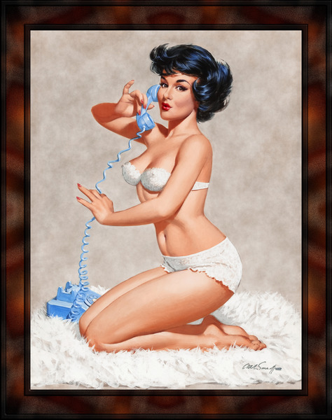 Hello by Arthur Sarnoff Remastered Vintage Retro Xzendor7 Art Reproductions by xzendor7