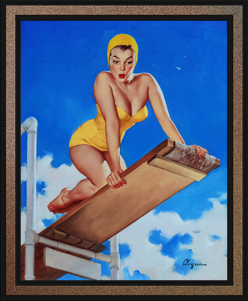 I Think Not by Gil Elvgren Pin-Up Girl Vintage Artwork Print