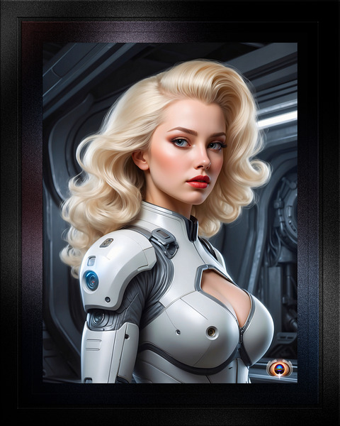 Illysia Natski Captivating AI Concept Art Illustration Portrait by Xzendor7 Print