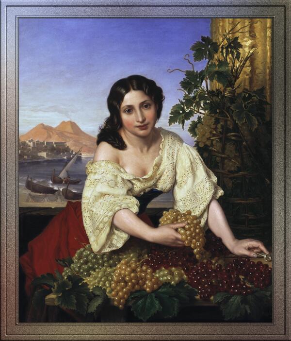 Italian Fruit Seller by Carl Gustav Plagemann Print