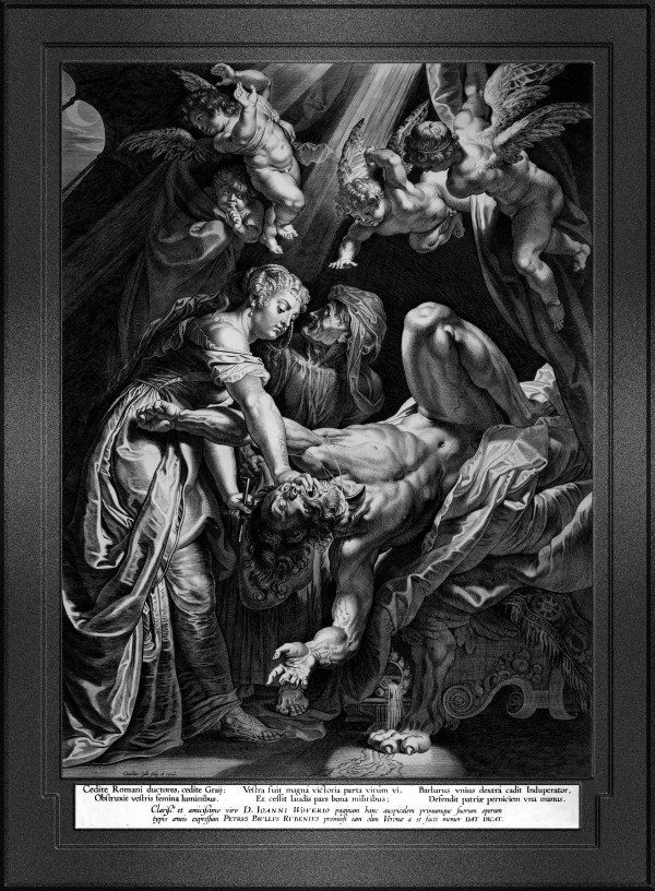 Judith Beheading Holofernes by Engraver Cornelis Galle Old Masters Classical Art Reproduction Print