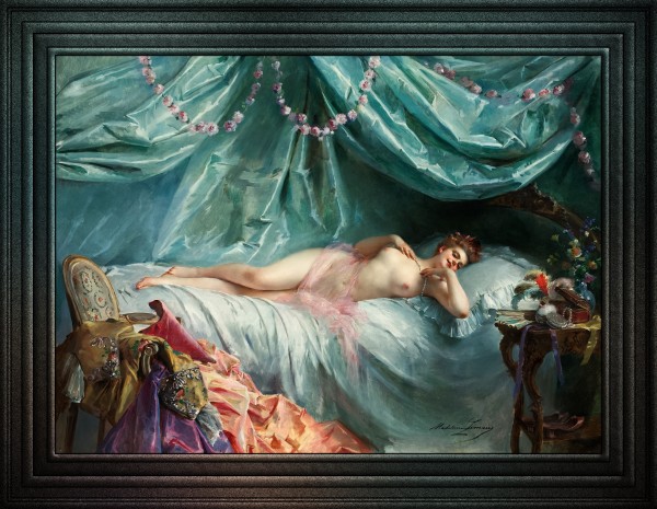 La volupte by Madeleine-Jeanne Lemaire Classical Fine Art Reproduction Print
