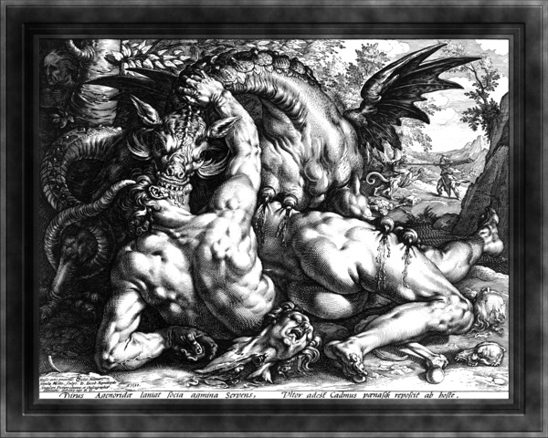 Metgezellen Van Cadmus Door Een Draak Verslonden by Hendrick Goltzius Classical Fine Art Xzendor7 Old Masters Reproductions by xzendor7
