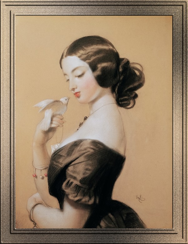 Miss Ellen Power by Sir Edwin Henry Landseer Old Masters Classical Art Reproduction Print