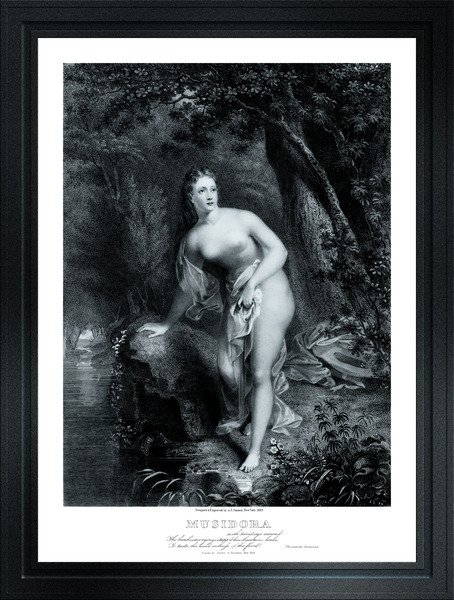 Musidora by Asher B. Durand Remastered Xzendor7 Classical Fine Art Old Masters Reproductions by xzendor7