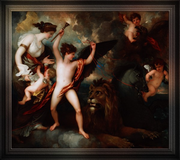 Omnia Vincit Amor by Benjamin West Old Masters Classical Fine Art Reproduction Print