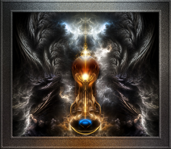 Orb Of Light Winged Fantasy Fractal Art by xzendor7