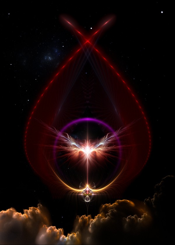 Peridin Fractal Art Spacescape Composition Print