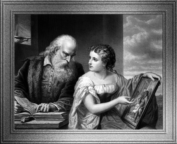 Philosophy and Christian Art by Engraver W. Ridgway Classical Art Old Masters Reproduction Print